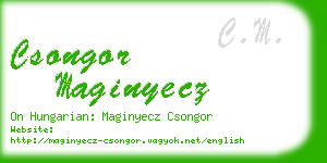 csongor maginyecz business card